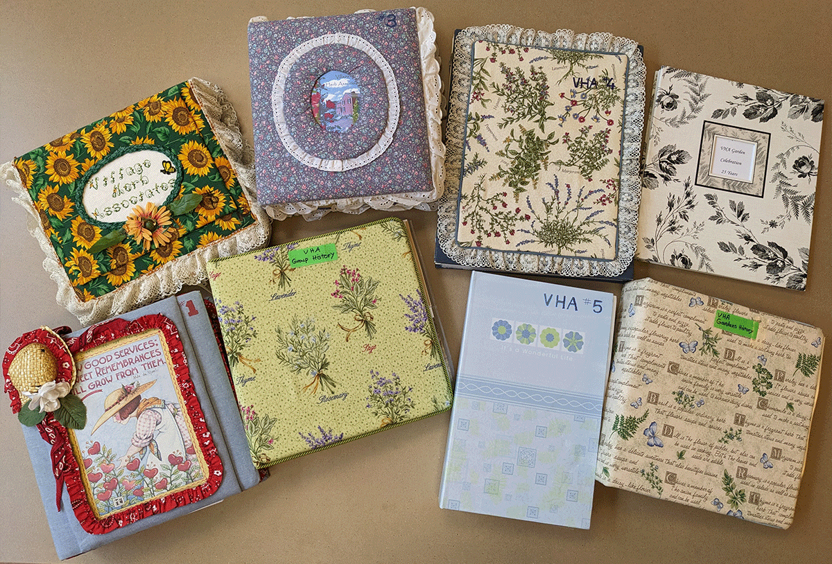 Scrapbooks in the records of the Village Herb Associates.