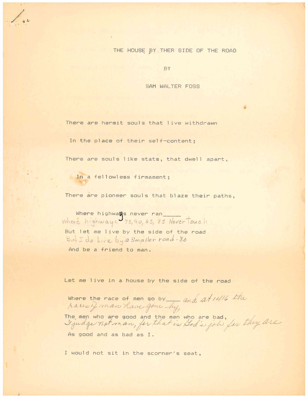A section of Richie Jean’s favorite poem