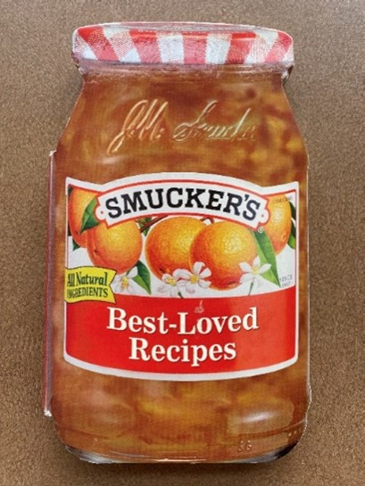 book shaped like a jar of jelly