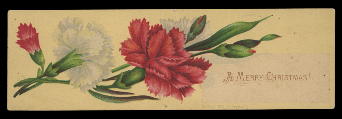 An early Prang Christmas card, 1877. / THF728302