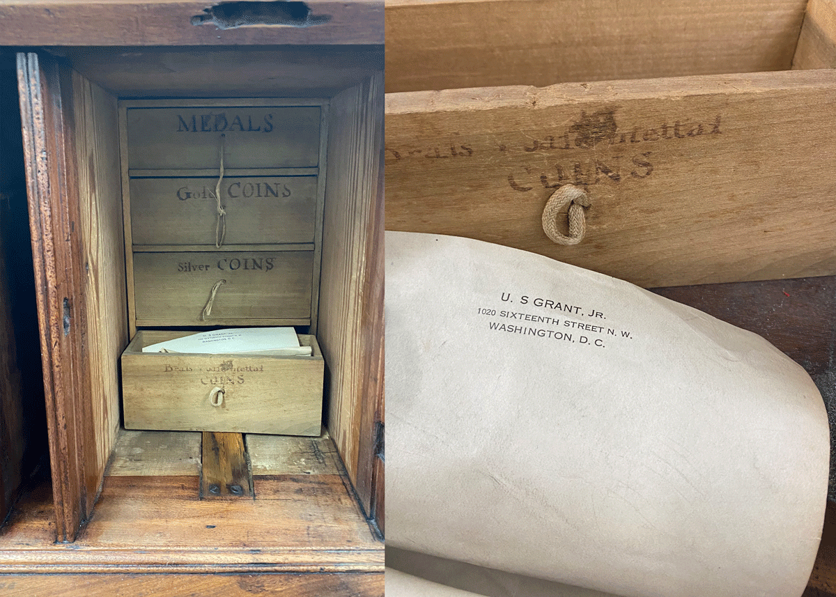 Letterhead stationery found in secret compartment that belonged to Ulysses S. Grant Jr. (Buck).