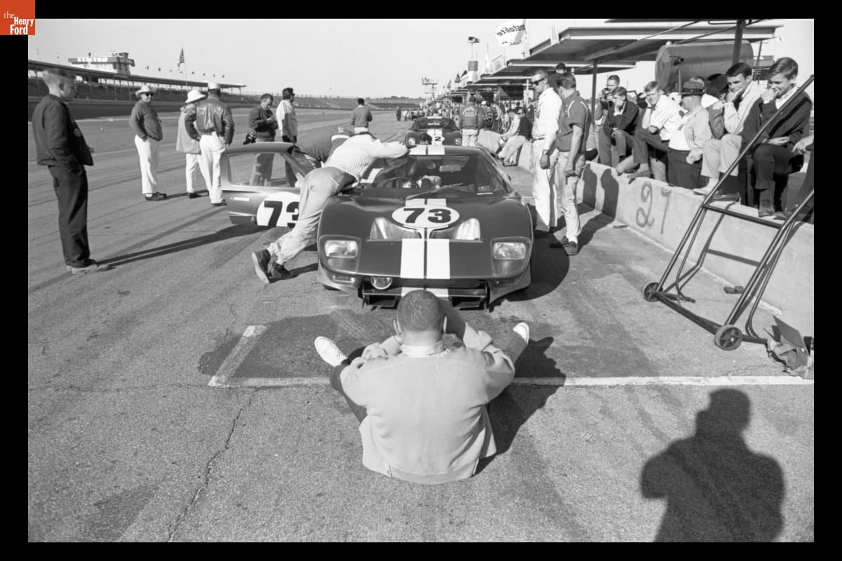 Dave Friedman capturing Ken Miles/Lloyd Ruby Ford GT40 at the 1965 Daytona Continental.