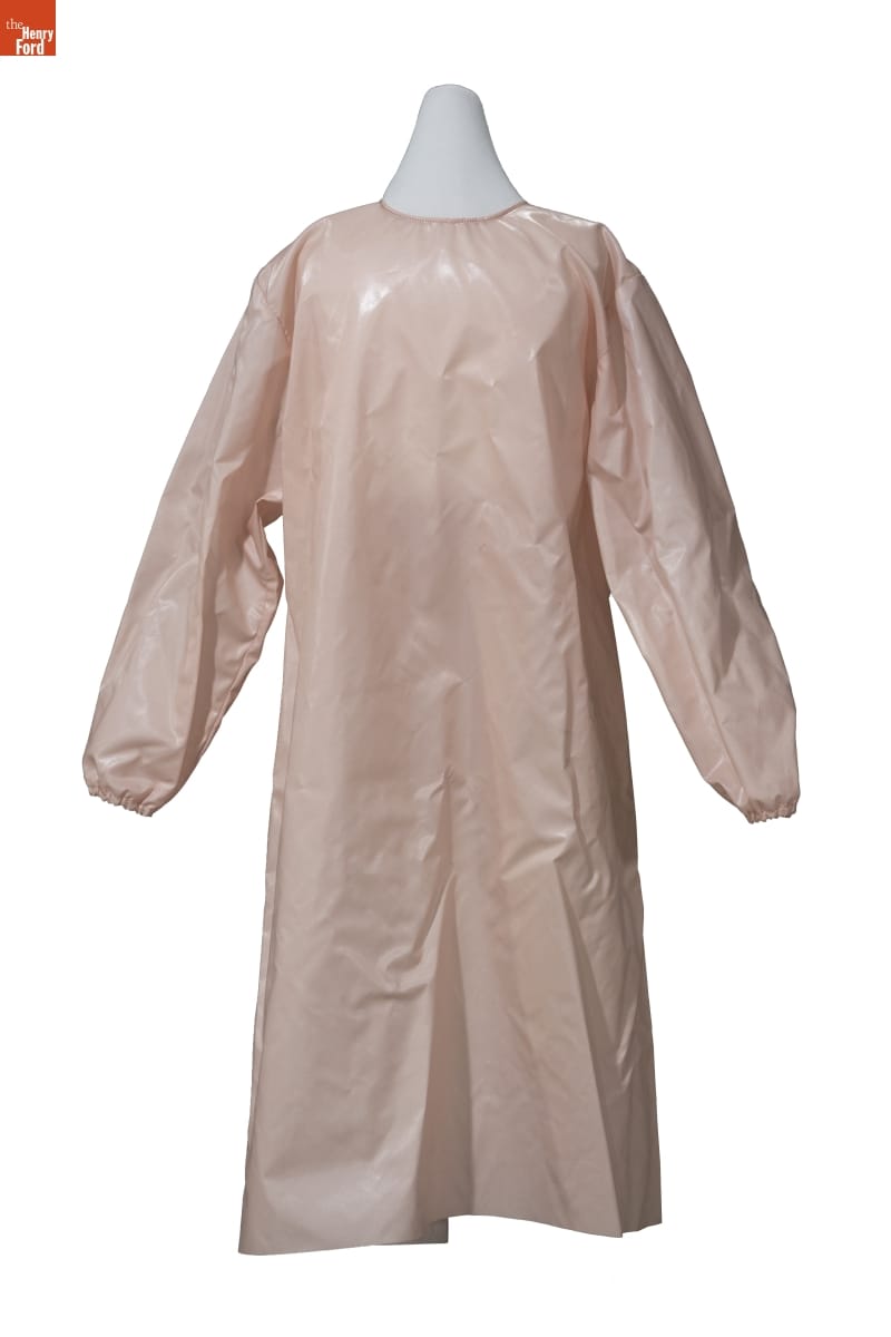 Light pink plastic gown