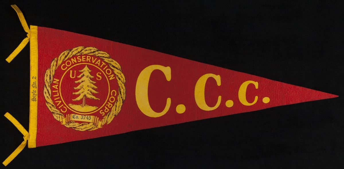 Pennant, Red pennant with text