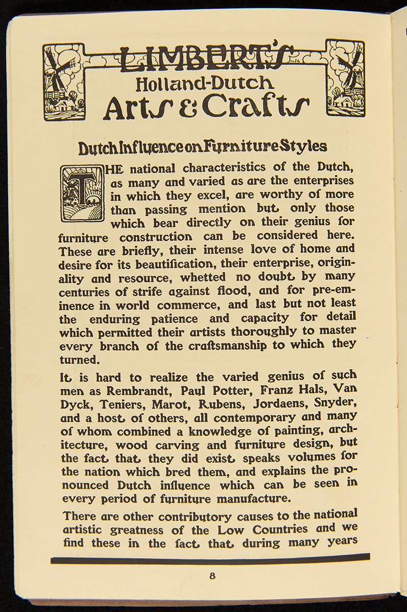 Page with text and two small images of windmills