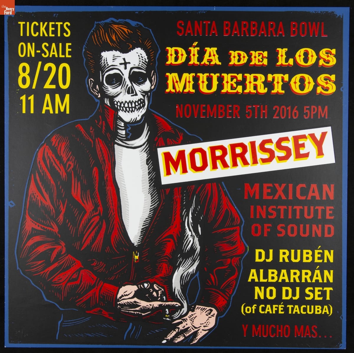 Santa Barbara Bowl Dia de Los Muertos Poster, November 26, 2016