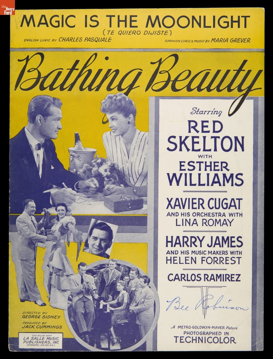 “Magic in the Moonlight,” a song Grever originally wrote in 1930, as “Te Quiero, Dijiste.” was featured in the 1944 MGM movie musical, Bathing Beauty.