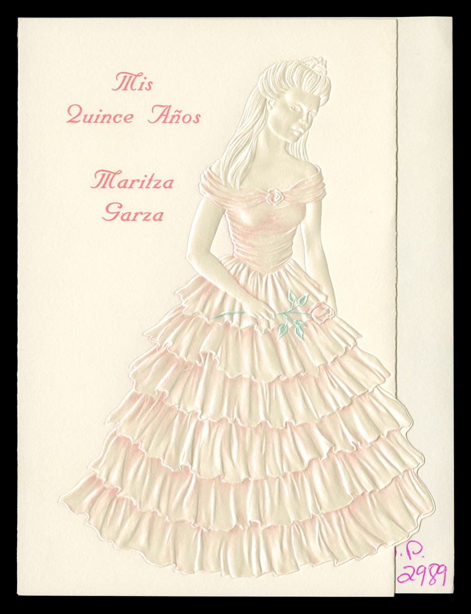Invitation to the Quinceanera Celebration of Maritza Garza, 1992